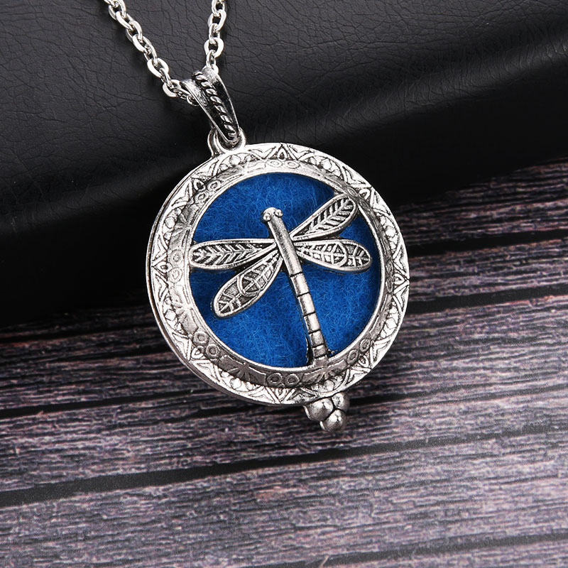 Diffuser Necklace Locket - 1pc Dragonfly w stylu Vintage perfumy