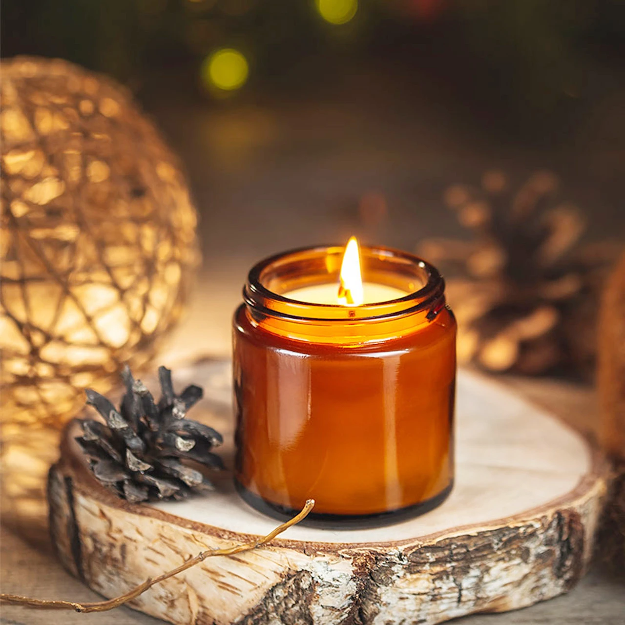 Amber Jar Candle - Szklane słoiki na świece, 4oz (120ml)