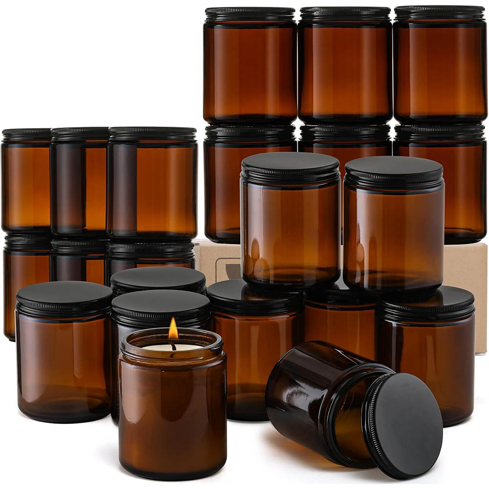 Amber Jar Candle - Słoiki z brązowego szkła o pojemności