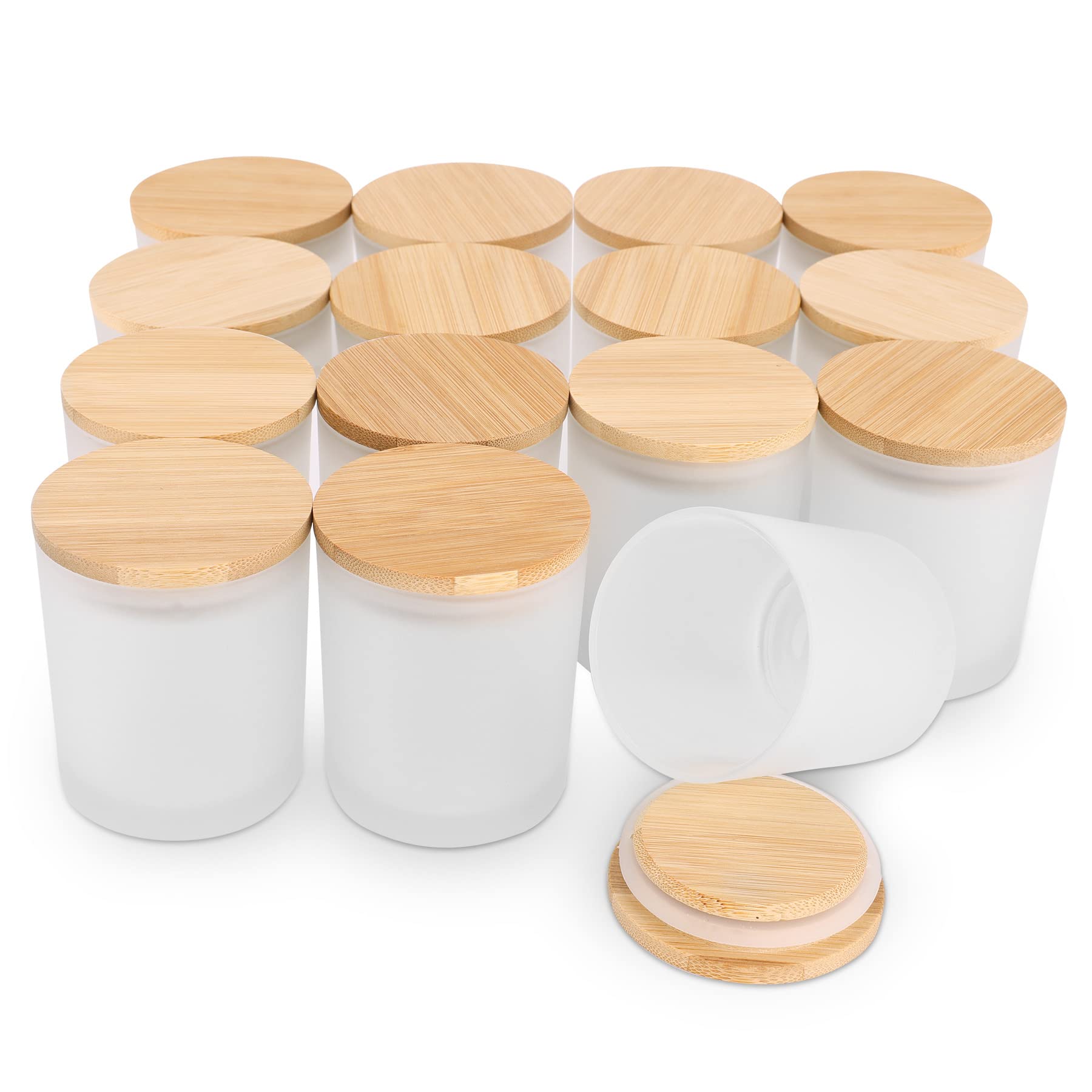 Amber Jar Candle - 6-pakowy 6 uncji oszroniony bursztynowy szklany