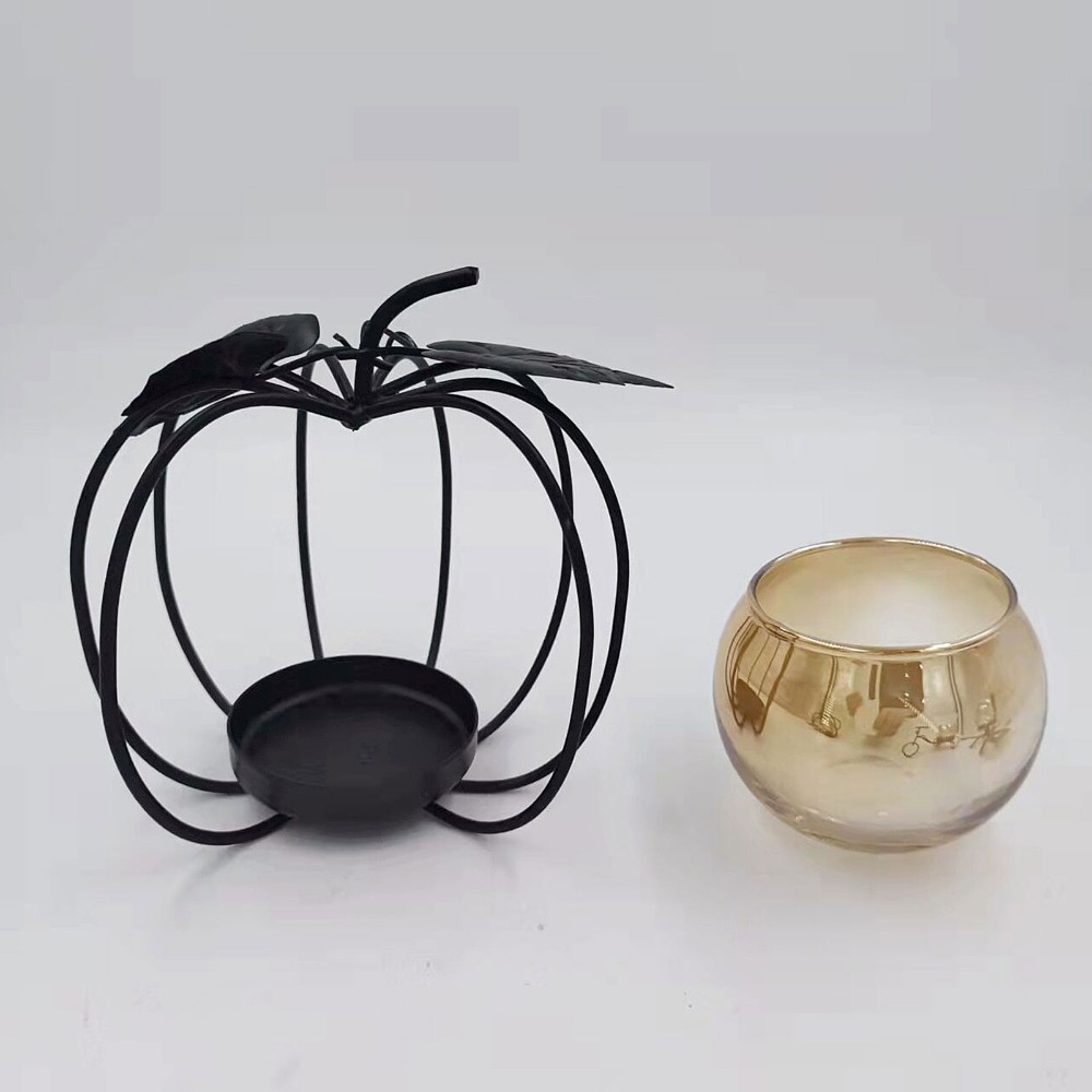 Żelazny, szklany świecznik z b – Amber Jar Candle recenzja i cena