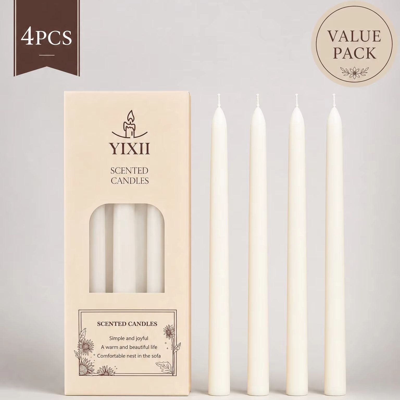 4 sztuki długich świec zapacho – Home Fragrance No 4 recenzja i cena