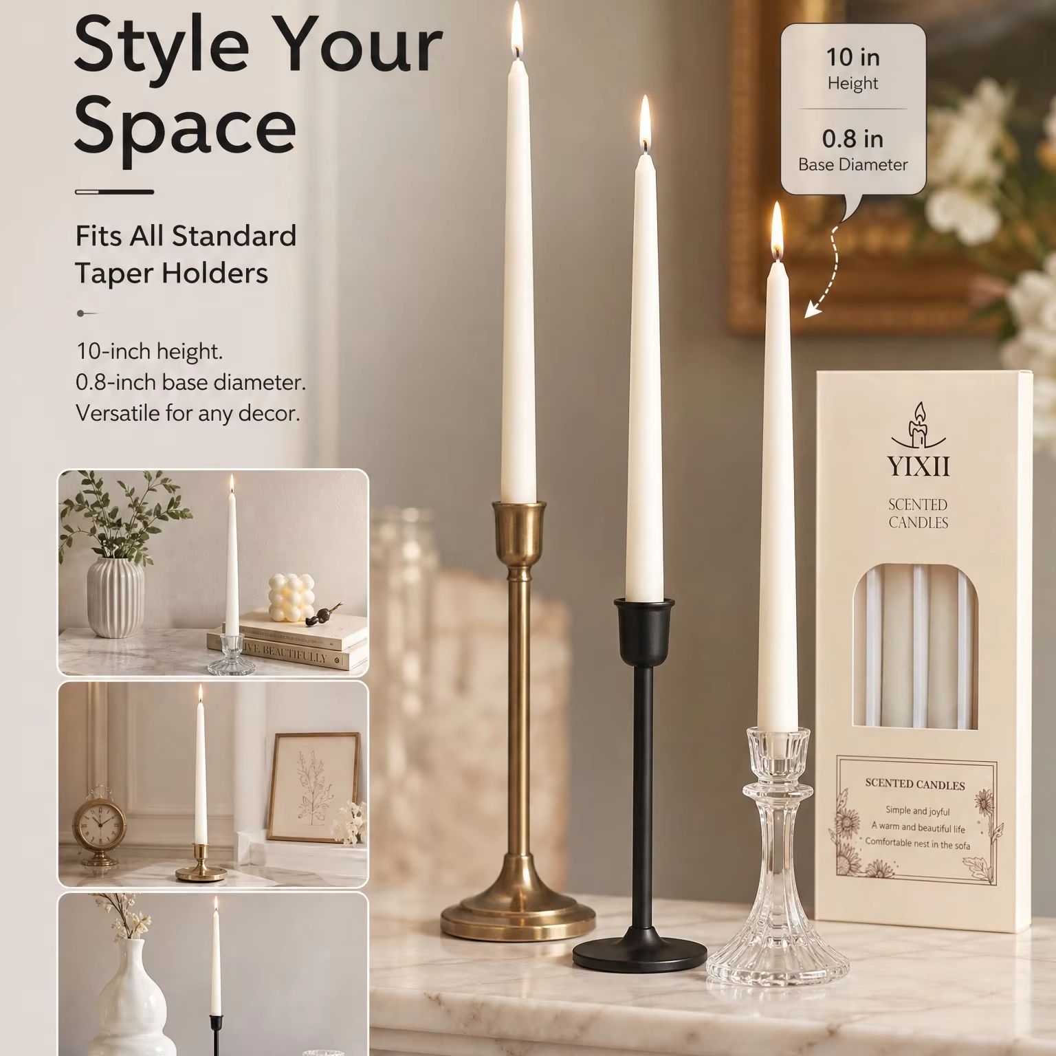 4 sztuki długich świec zapacho – Home Fragrance No 4 recenzja i cena