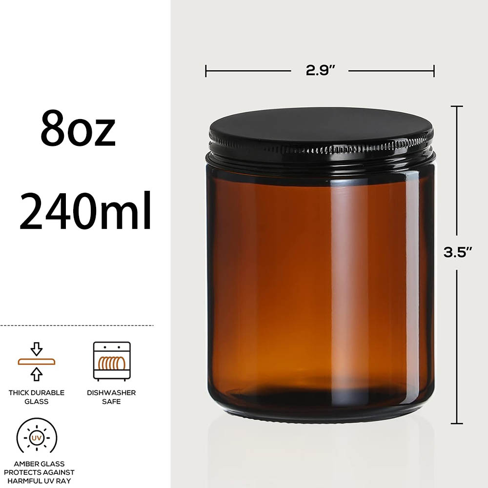 Słoiki z brązowego szkła o poj – Amber Jar Candle recenzja i cena