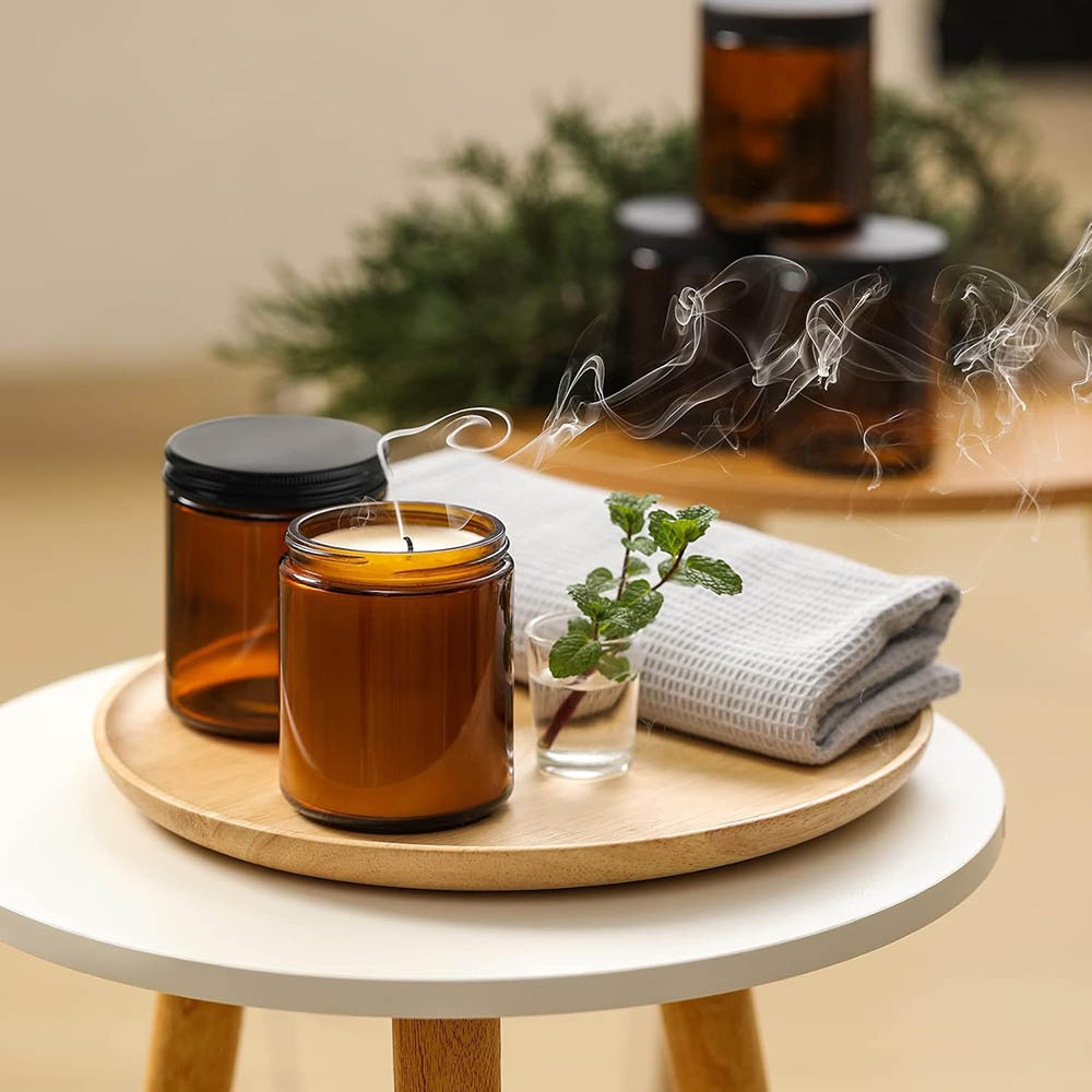 Słoiki z brązowego szkła o poj – Amber Jar Candle recenzja i cena