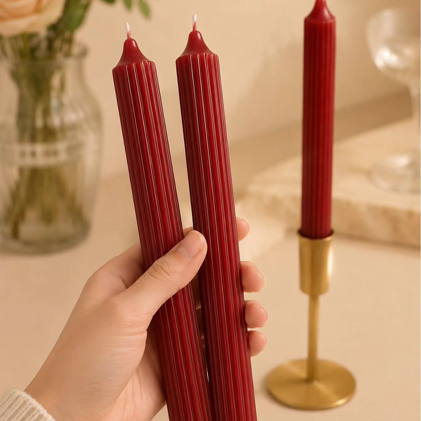 4 sztuki 25cm czerwono-bordowy – Home Fragrance No 4 recenzja i cena