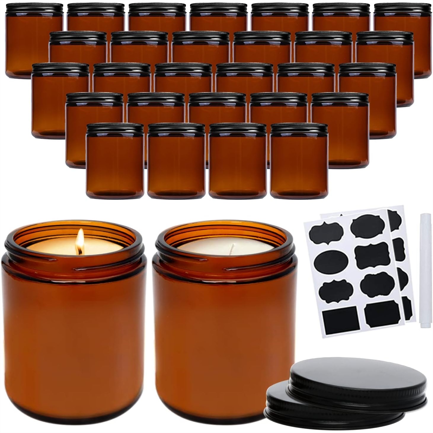 30 sztuk szklanych słoików w k – Amber Jar Candle recenzja i cena