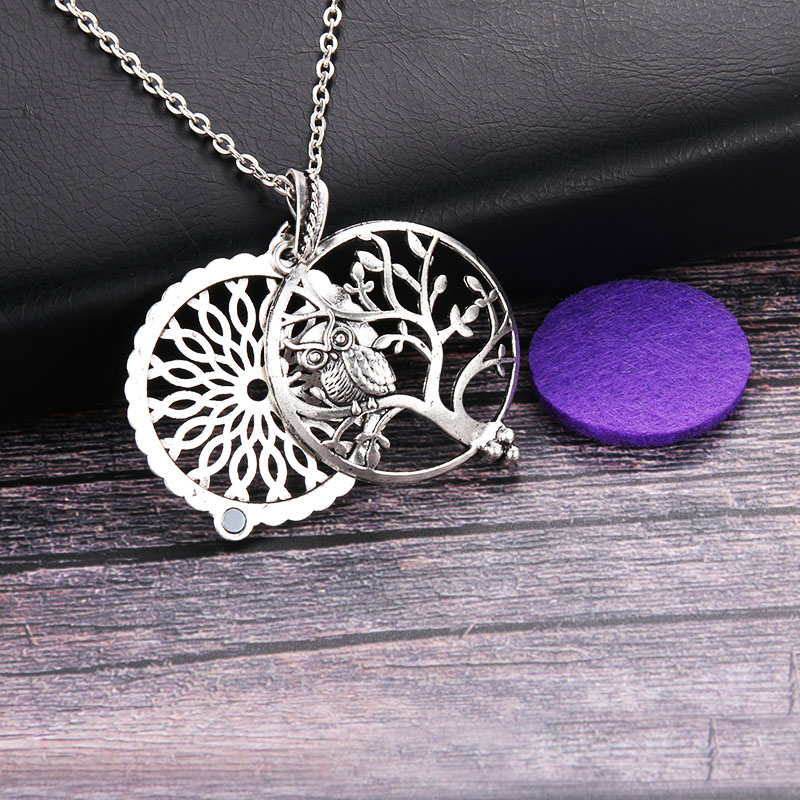 1 szt. Drzewo sowy Vintage aro – Diffuser Necklace Locket recenzja i cena